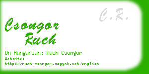 csongor ruch business card
